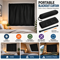 Tringle à tension télescopique sans outil, rideau occultant portable et réglable pour chambre d'enfant
