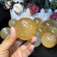Offre Spéciale cristal naturel pierre de guérison cristal Orange Quartz sphère jaune miel Calcite sphère pour la décoration