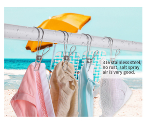 201 pinces <span class=keywords><strong>à</strong></span> <span class=keywords><strong>linge</strong></span> en acier inoxydable et fil métallique pinces <span class=keywords><strong>à</strong></span> ressort et crochet pour usage de bureau chiffons suspendus - Product Image 3