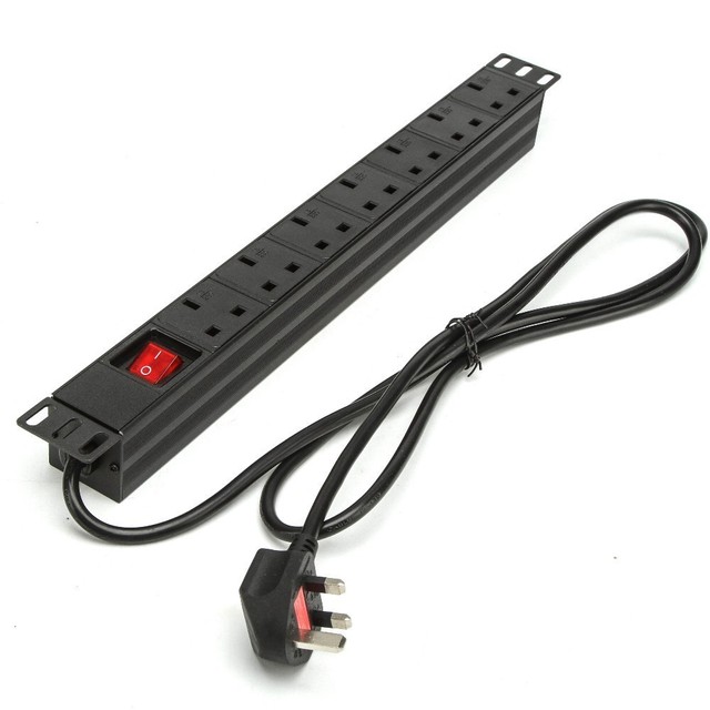 Professional Network Cabinet PDU 1U 19" Rack Mount  Best Price Product UK Style PDU