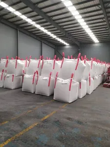 1 tonelada FIBC Big Jumbo Bag Descarga de fondo plano para capacidad de carga de arena 1500kg Disponible en 450kg 500kg 1000kg Tamaños bolsa grande