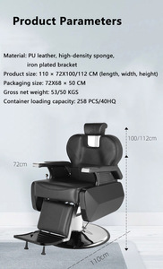Sillón de Barbero Hidráulico Antiguo de Alta Resistencia al por Mayor, Muebles de Salón Contemporáneos de Cuero PU, Set de Lujo de 70 Piezas para Salón - Product Image 5