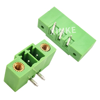 Connecteur de bornier PCB à angle droit de 90 degrés, mâle, avec brides de verrouillage, pas de 3,5 mm