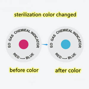 Grosir penjualan langsung potongan indikator <span class=keywords><strong>gas</strong></span> <span class=keywords><strong>EO</strong></span> bulat Label sterilisasi - Product Image 6