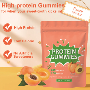 Gomitas de Proteína de Durazno - 17 g de Proteína, 100 Calorías, Bajo en Azúcar, Suplemento de Proteína Masticable, Snack Post-Entrenamiento para Adultos, 60 Unidades - Product Image 2