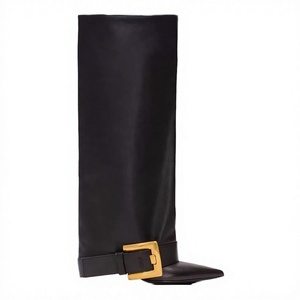 Women's Over-the-Knee <b>Boots</b> Summer Fall Winter 2026 New Pointed Toe Stiletto Heel Leather Black High-Heeled <b>Boots</b> - Product Image 2