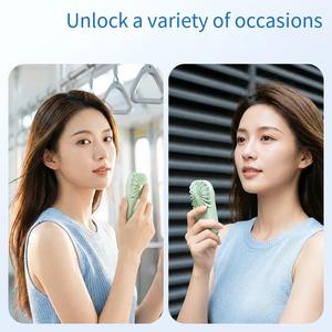 Most Wanted Battery Cute Mini Handheld Rechargeable Table Fan Household Hand Fan Souvenirs <b>Three</b> Hand Fan Wedding Gift - Product Image 1