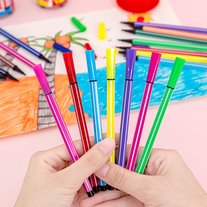 Juego de bolígrafos de acuarela de 12 colores para niños, marcador de dibujo lavable, bolígrafo de pintura, cubo, regalo de papelería para estudiantes de jardín de infantes - Product Image 4