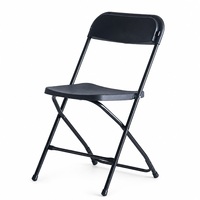 Chaises pliantes confortables pour conférences de bureau, chaises d'extérieur portables en plastique empilables pour salons professionnels et événements
