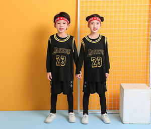 Дышащий быстросохнущий детский баскетбольный комплект: майка и шорты из 100% полиэстера для активного отдыха, спортивная одежда Bookeres - Product Image 2