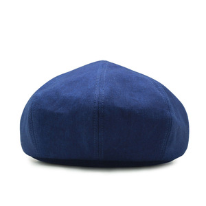 Logo personnalisé <span class=keywords><strong>bleu</strong></span> <span class=keywords><strong>marine</strong></span> femmes hommes Vintage casquette à chevrons rétro béret gavroche chapeaux bonnets chapeau plat - Product Image 5