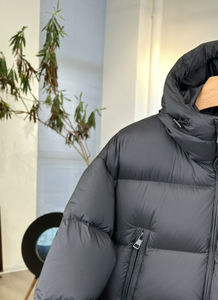 Chaqueta Larga de Invierno para Hombre, Personalizada, de Alta Calidad, con Cuello Mao, Capucha y Frente de Lona - Product Image 3