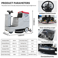 Laveuse de sols industrielle automatique autotractée à bas prix pour entrepôts, marbre et carrelage PVC