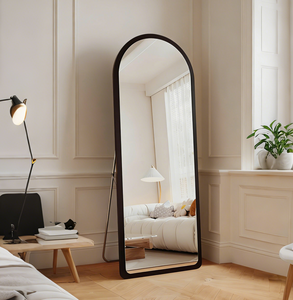 Specchio da Parete Personalizzato OEM, Specchio a Figura Intera con Cornice in Legno, Specchio ad Arco di Lusso Classico - Product Image 4