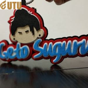 4 estilos Anime no tejido bordado llavero colgante llavero bolsa accesorios regalo-F - Product Image 4