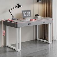 Mesa de Estudio al por Mayor con Cajones, Superficie de Piedra Sinterizada con Efecto Mármol para Dormitorio, Fabricante OEM ODM, MOQ Bajo