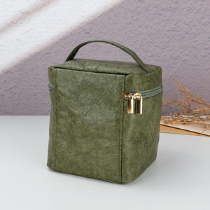 Custom Eco-Friendly Tyvek Paper Cosmetic <b>Bag</b> with Handle <b>Travel</b> <b>Organizer</b> Makeup <b>Bags</b> - Product Image 3