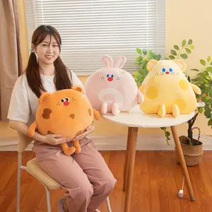 Cute Cartoon Dim Sum Throw Pillow Plush Stuffed Animal Toy Sofa Cushion Decoration