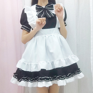 Miracle Nikki Anime Maid Cosplay Dress Set Black <b>White</b> Lolita Women Adult Costume - Product Image 4