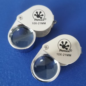 عدسة مكبرة يدوية قابلة للطي مع علبة هدايا، مكبر ثلاثي العدسات صغير للمجوهرات 30×21 مم - Product Image 6