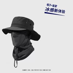 Sombrero de Pescador de Seda de Hielo de Secado Rápido, Transpirable, con Protección Solar, para Exteriores, Verano, Adultos, Unisex - Product Image 5