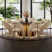 Chaises de salle à manger de luxe haut de gamme pour villas, duplex et maisons de prestige, tables et chaises de salle à manger en pierre exquises pour maquillage haut de gamme