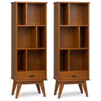 Bibliothèque moderne en bois massif DU'S avec tiroirs pour le rangement, adaptée à diverses situations et d'une excellente qualité