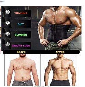 Graisse brûlant sueur ceinture taille <span class=keywords><strong>dos</strong></span> soutien ceinture néoprène Fitness entraînement trois rangées boucle ceinture en plastique - Product Image 4