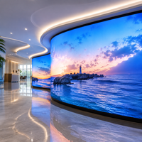 Écran LED intérieur couleur pleine, flexible et incurvé P4, résolution 4K, luminosité 700 cd, garantie 2 ans, étanche, haute performance