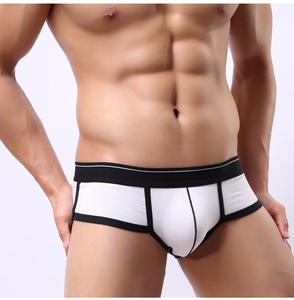 Pantalon triangle élastique personnalisé pour hommes, sous-vêtement en coton respirant, slip taille basse élastique confortable, mode <span class=keywords><strong>Rainbao</strong></span> OEM - Product Image 1