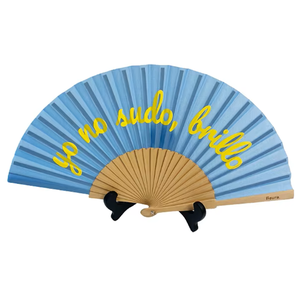 2025 Best Selling Custom Luxury Portable Foldable Bamboo Handle Woven Fabric Hand Fans Promotional Bamboo Crafts