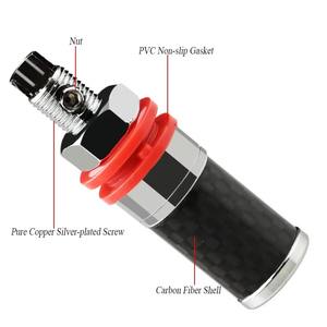 Terminal de Altavoz Automotriz Rasantek con Carcasa de Fibra de Carbono, Terminal de Audio Hembra con Contacto de Latón Chapado en Rodio - Product Image 4