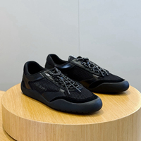 Chaussures de marche rétro pour hommes en cuir véritable de haute qualité, légères, avec empeigne en maille, lacets élastiques et semelle en caoutchouc antidérapante