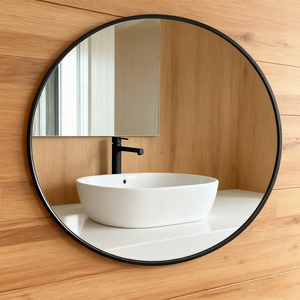 Tùy Chỉnh Sang Trọng Vàng Kim Loại Đóng Khung Vòng Tròn Lớn Treo Tường Gương Phòng Tắm Sang Trọng Herschel Trang Điểm Gương Với Khung Sắt - Product Image 3