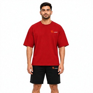 Factory Wholesale Men's <b>Summer</b> Casual Sports Outerwear Set Breathable Crew Neck <b>Shirts</b> & Shorts Printed Pattern 2 Pieces - Product Image 1