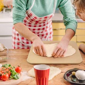 12 Inch Square <strong>Pizza</strong> Stone Non-Cracking Yellow <strong>Shape</strong> 3 Pcs Tools 22In Round Steel 16X16 12X14Inch Best Rated - Product Image 2