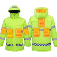 USB Batterie Chauffante Manteau D'hiver Veste pour Femmes Hommes Imperméable Haute Visibilité Toile Stand Collar Casual pour Travail Construction 6XL