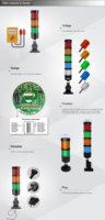 ONN-M4 промышленный RGB светодиодный индикатор в башне, 3 режима мигания с зуммером, белый синий индикатор оборудования, корпус лампы для ПК