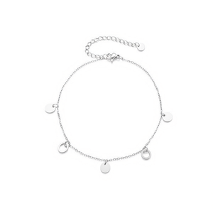 Amy Amy Fashion <b>Anklet</b> Stainless Steel Silver Plated Casual Women's Jewelry Gift T2012 - Product Image 4
