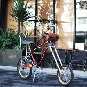 Bicicleta Chopper Personalizada Estilo Vintage, Bicicleta Cruiser de la <span class=keywords><strong>Costa</strong></span> Oeste, Rin de Aleación de 20 Pulgadas, Manillar Ape Hanger, Bicicleta Cruiser Retro de Playa para Hombre y Mujer - Product Image 3