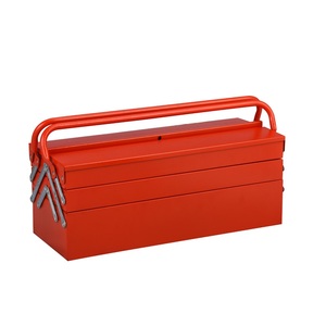 21" Heavy Duty Metal Cantilever Tool box Workshop 3 Tier 5 Tray Toolchest Storage With Two Handles