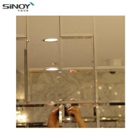 Venta al por Mayor de Fábrica: Azulejos de Espejo de Vidrio de Lujo Hechos a Mano, Transparentes, para Decoración Moderna y Duradera del Hogar y Hoteles, Ecológicos, Tamaño Personalizado