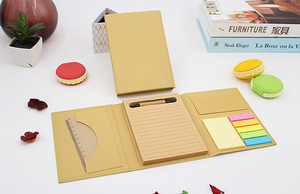 ชุดออฟฟิศสร้างสรรค์ สมุดโน้ตกระดาษคราฟท์อเนกประสงค์ พร้อมพิมพ์โลโก้ตามสั่ง สมุดโน้ตหนาสำหรับโปรโมชั่น - Product Image 4