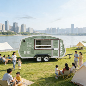 2026 Hot Sale Mobile Food Cart Customized Logo Printed Concession <b>Trailer</b> for Street - Product Image 1