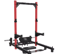 Rack de musculation commercial Dinuo avec station intégrée pour Hip Thrust et Leg Curl - Bras de sécurité réglables pour fessiers et quadriceps