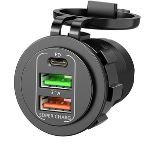 Accendisigari USB 12V-24V con Porta PD 3.0 e QC 3.0, <span class=keywords><strong>Presa</strong></span> USB Impermeabile per Auto <span class=keywords><strong>12</strong></span> <span class=keywords><strong>Volt</strong></span> - Product Image 1