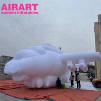 Hélicoptère gonflable blanc de décoration extérieure, avion gonflable géant pour des démonstrations d'événement