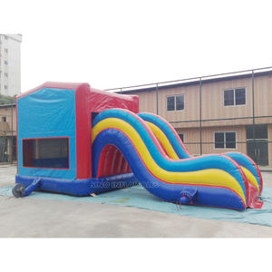 Bateau gonflable pont arc-en-ciel pour enfants, maison à rebond avec <span class=keywords><strong>grand</strong></span> toboggan et N panneaux amovibles, réunion avec EN14960, de qualité commerciale, nouveauté - Product Image 2