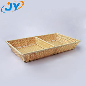 Panier de rangement rectangulaire moderne en plastique pour la présentation des aliments pour la présentation du pain et des fruits - Product Image 3