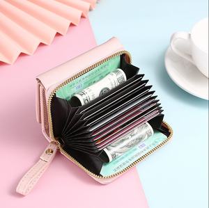 Cartera Corta Personalizable para Mujer, Estilo Coreano, Triple Pliegue, con Múltiples Ranuras para Tarjetas, Monedero con Correa para la Muñeca - Product Image 3